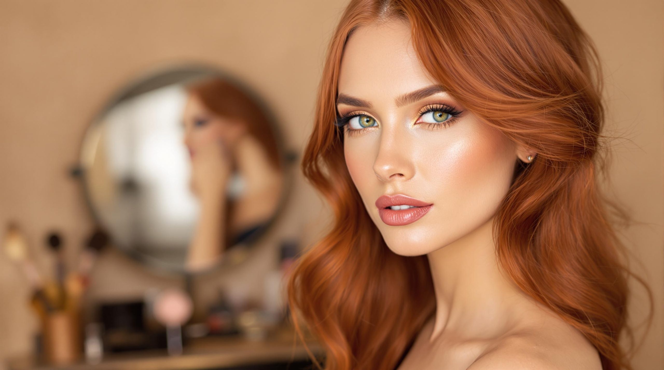 Maquillage pour rousses aux yeux verts : astuces essentielles - Fashion Beaute Naturelle